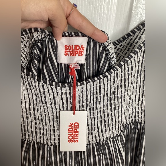 NWT Solid & Striped The Parker Dress Blackout X Marshmallow Oversized X-Large - Picture 7 of 9